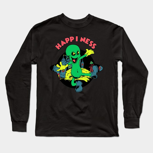 Happiness Long Sleeve T-Shirt by Alien Version